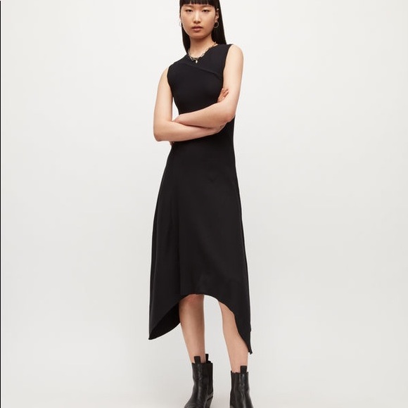 30-50% OFF BUNDLES! NWT MAGASCHONI BLACK KNIT TANK DRESS TUNIC POCKETS SIZE M - Picture 1 of 9